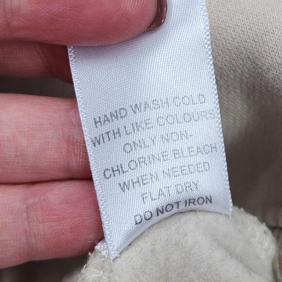 Fear Of God Essentials Hoodie Men Medium Desert Cream Cotton Pullover Sweatshirt - Picture 11 of 14